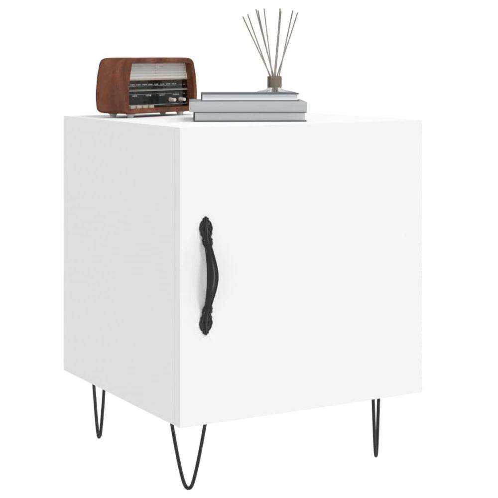 Bedside Cabinet White 40x40x50 cm vidaXL Engineered Wood by vidaXL