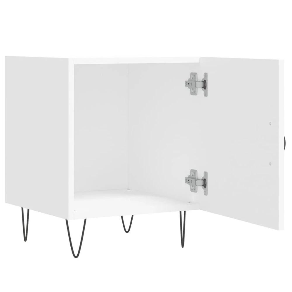 Bedside Cabinet White 40x40x50 cm vidaXL Engineered Wood by vidaXL