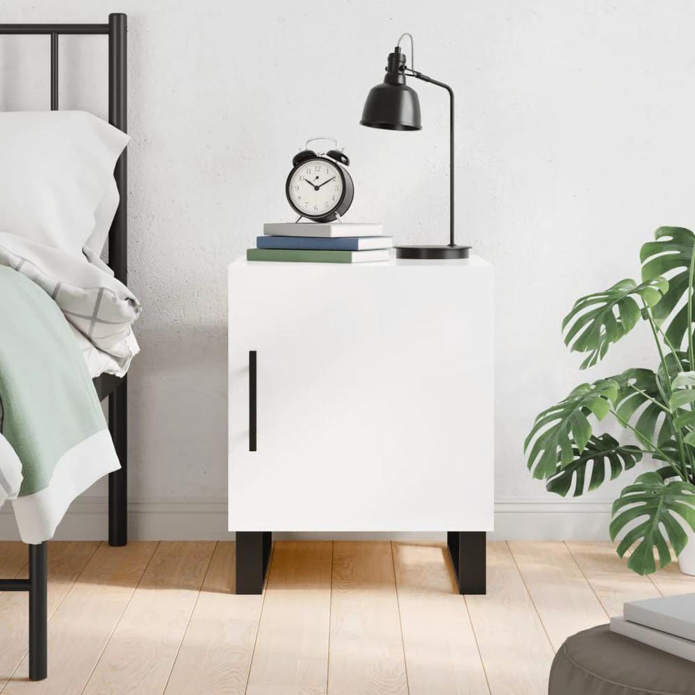 vidaXL Bedside Cabinet White 40x40x50 cm vidaXL Engineered Wood - Nightstands Bedside Table
