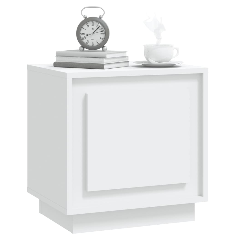 Bedside Cabinet White 44x35x45 cm vidaXL Engineered Wood by vidaXL