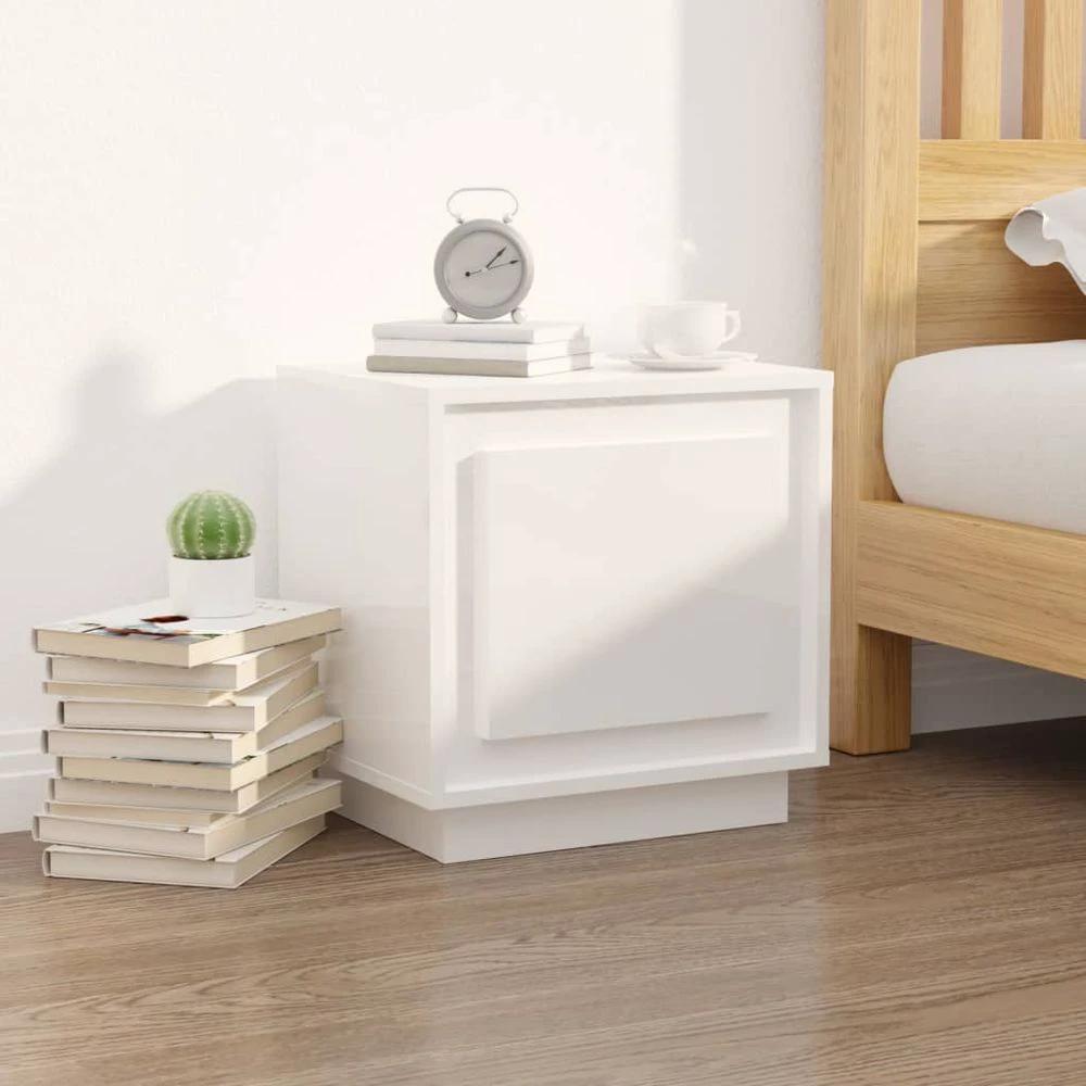 Bedside Cabinet White 44x35x45 cm vidaXL Engineered Wood by vidaXL
