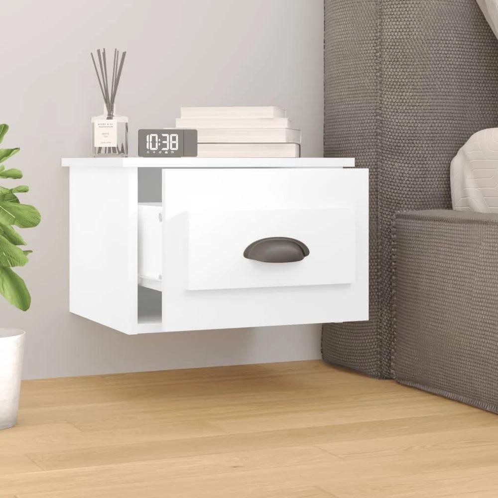 Wall-mounted Bedside Cabinet White 41.5x36x28cm by vidaXL