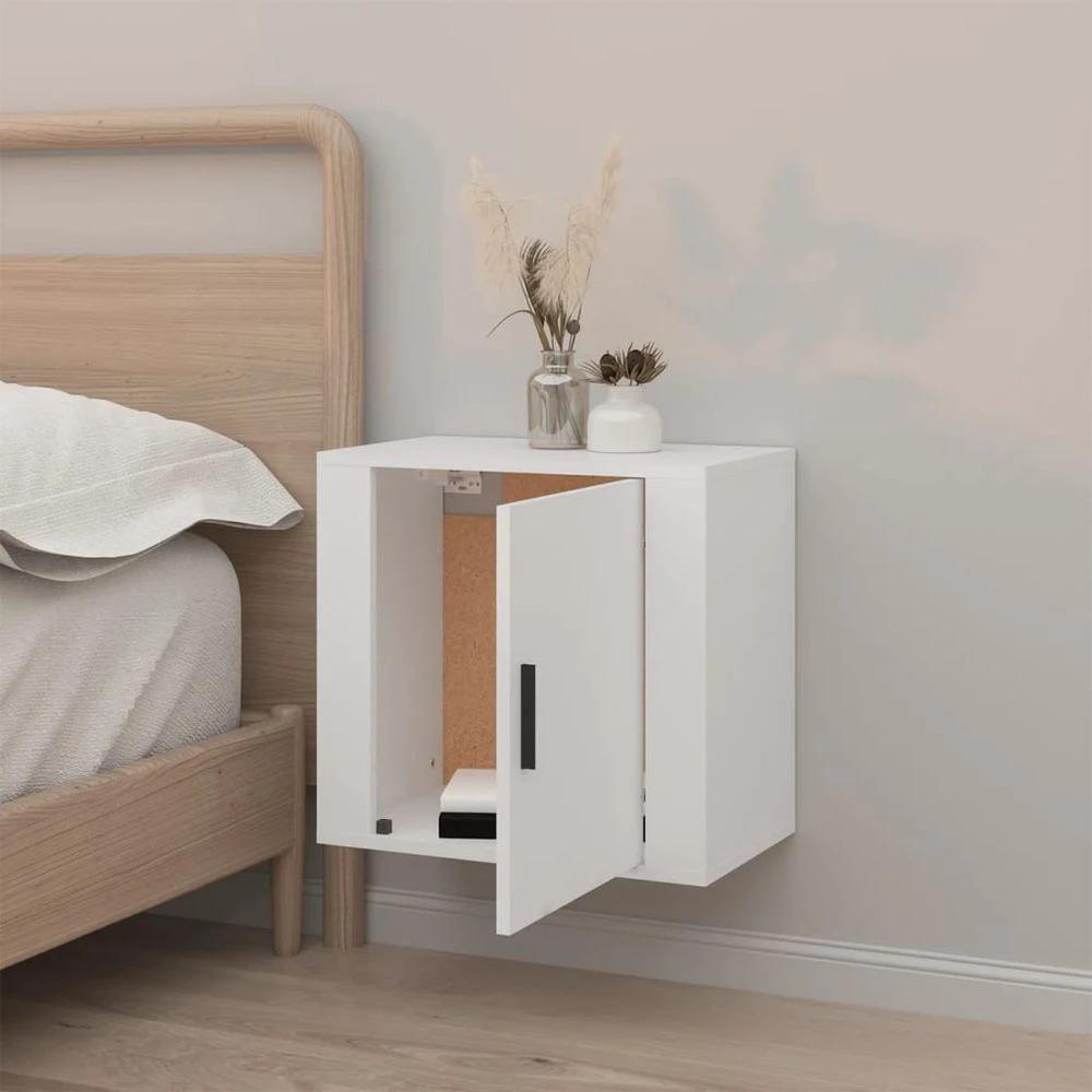 Wall-mounted Bedside Cabinet White 50x30x47 cm by vidaXL