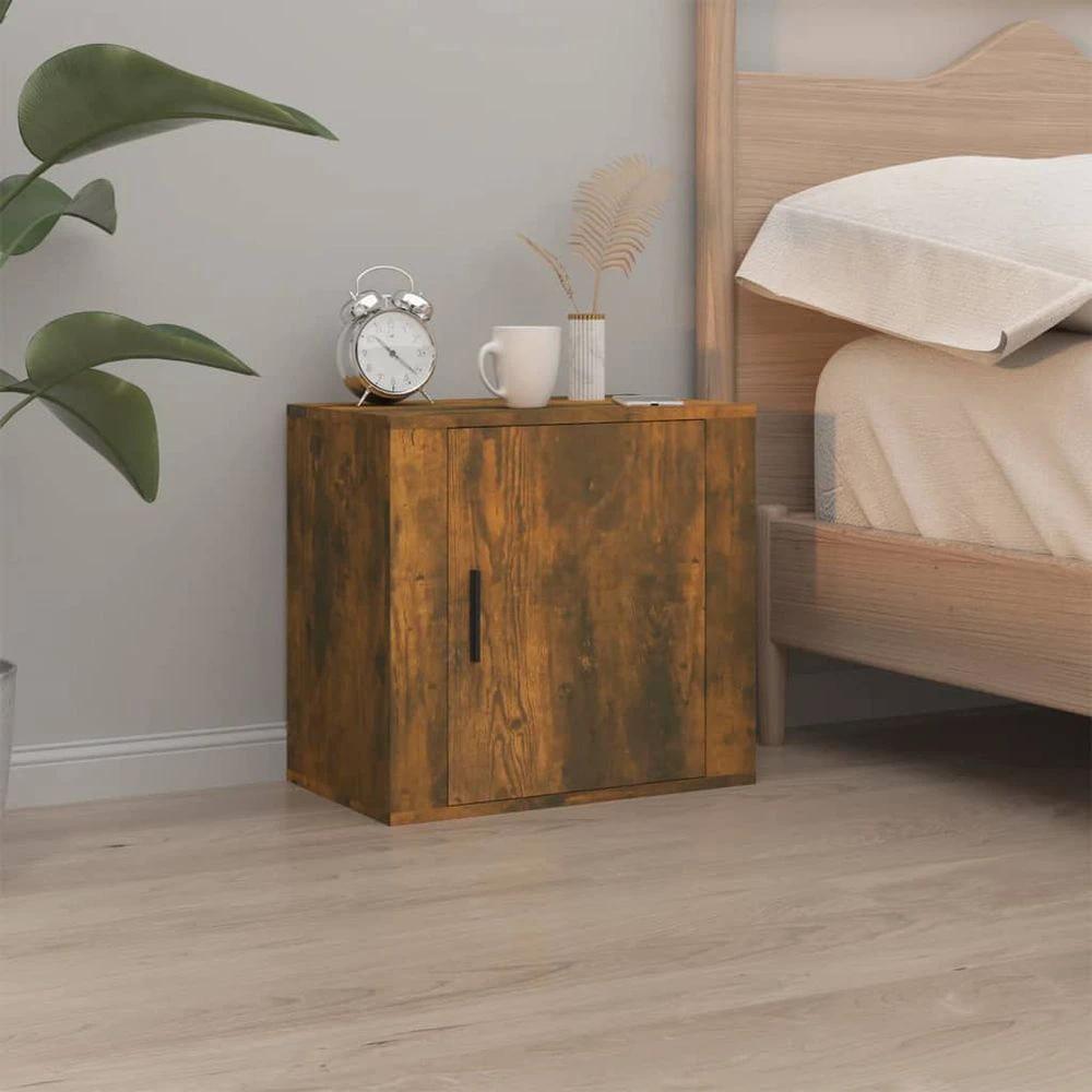 vidaXL Wall-mounted Bedside Cabinet White 50x30x47 cm - Nightstands Bedside Table