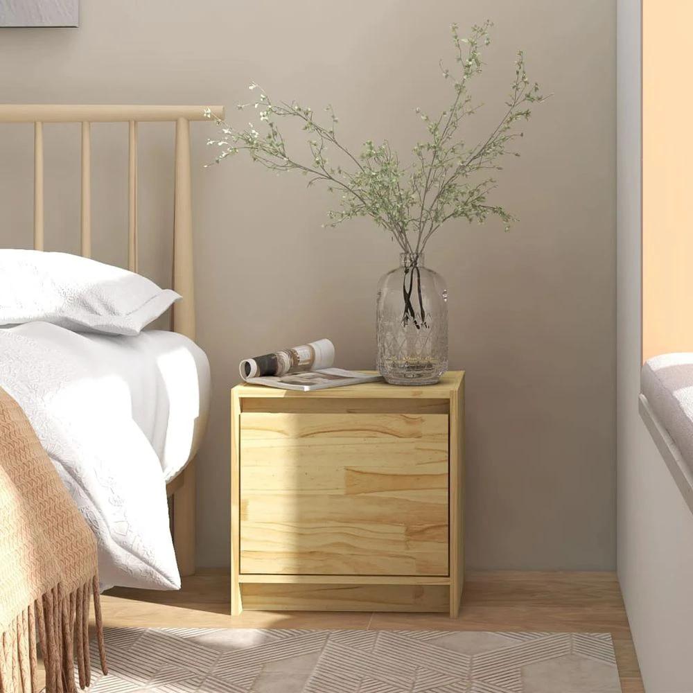 vidaXL Bedside Cabinet 40x30.5x40 cm vidaXL Solid Pinewood - Nightstands Bedside Table