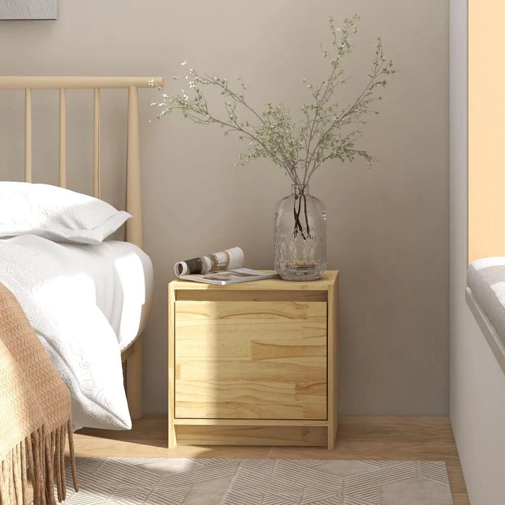 vidaXL Bedside Cabinet 40x30.5x40 cm vidaXL Solid Pinewood - Nightstands Bedside Table