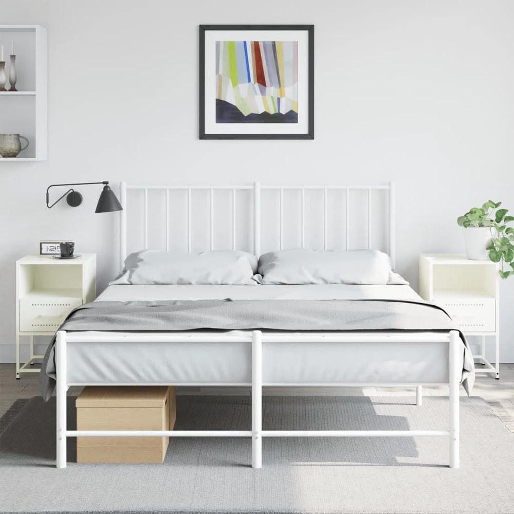 Bedside Cabinet Black 36x39x60.5 cm vidaXL Steel by vidaXL