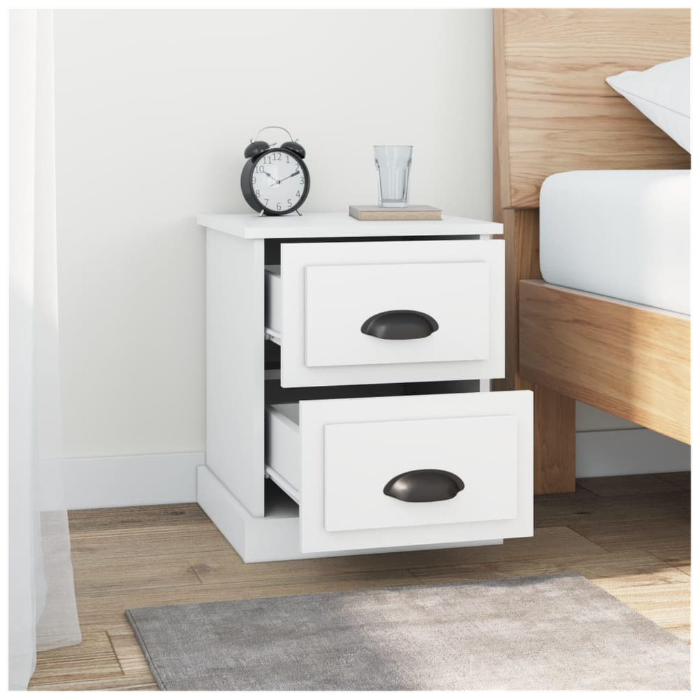 vidaXL Bedside Cabinet White 39x39x47.5 cm vidaXL Engineered Wood - Nightstands Bedside Table