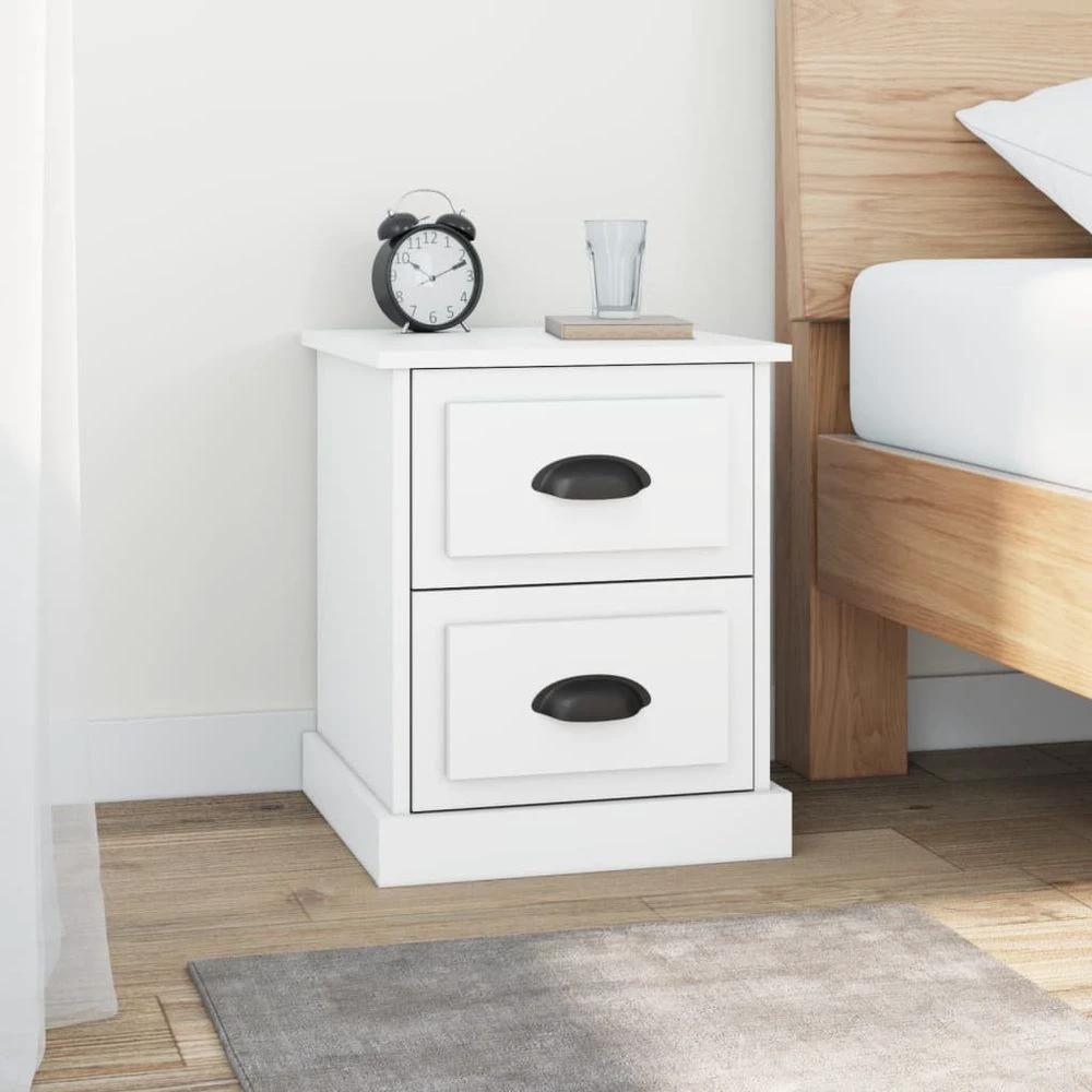 vidaXL Bedside Cabinet White 39x39x47.5 cm vidaXL Engineered Wood - Nightstands Bedside Table