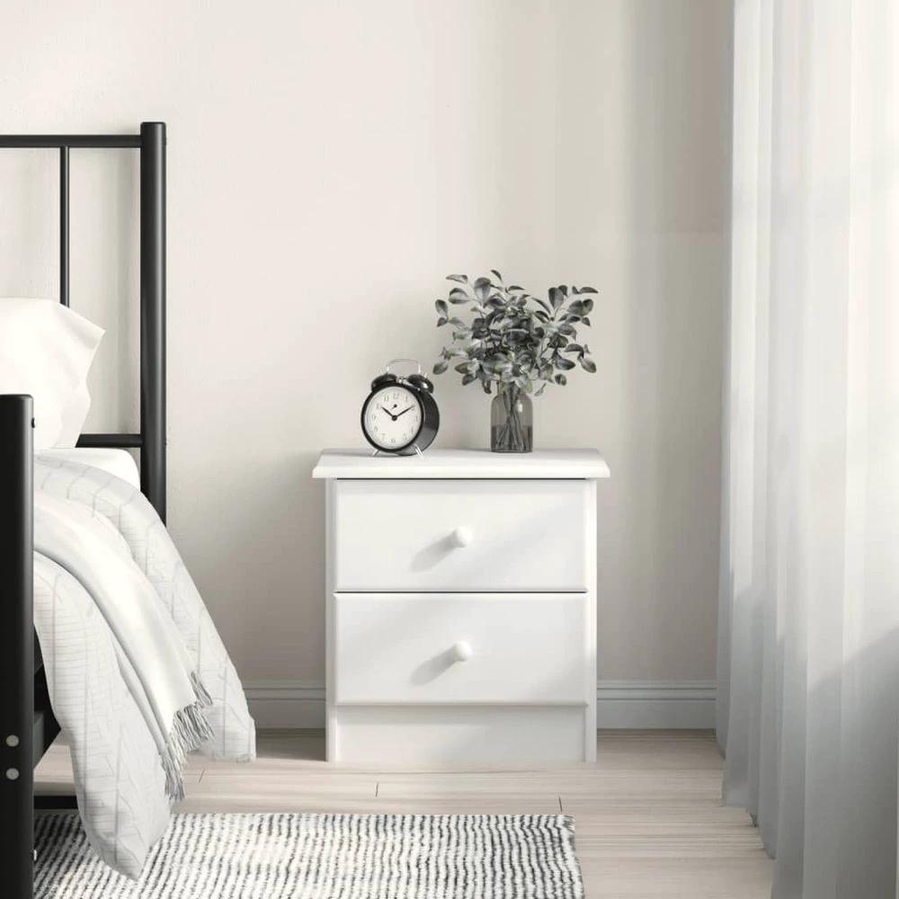 vidaXL Bedside Cabinet ALTA 41x35x41 cm vidaXL Solid Wood Pine - Nightstands Bedside Table