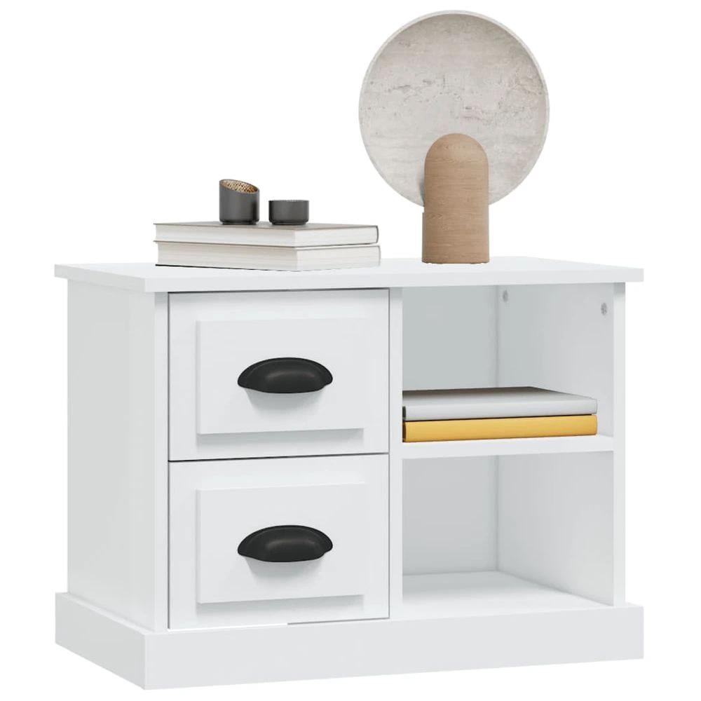 Bedside Cabinet White 60x35.5x45 cm vidaXL by vidaXL
