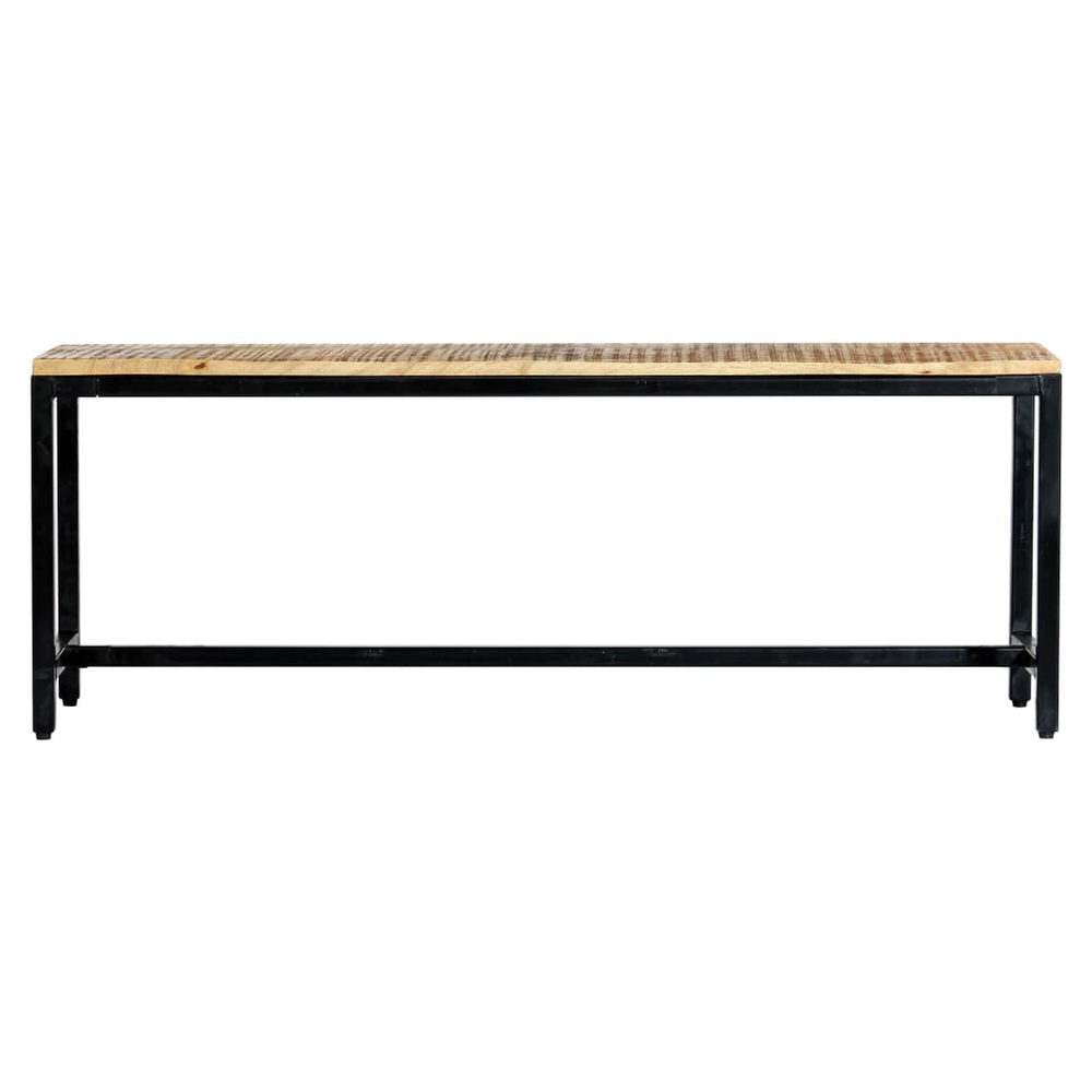 Dining Bench 120 cm vidaXL Solid Rough Mango Wood by vidaXL