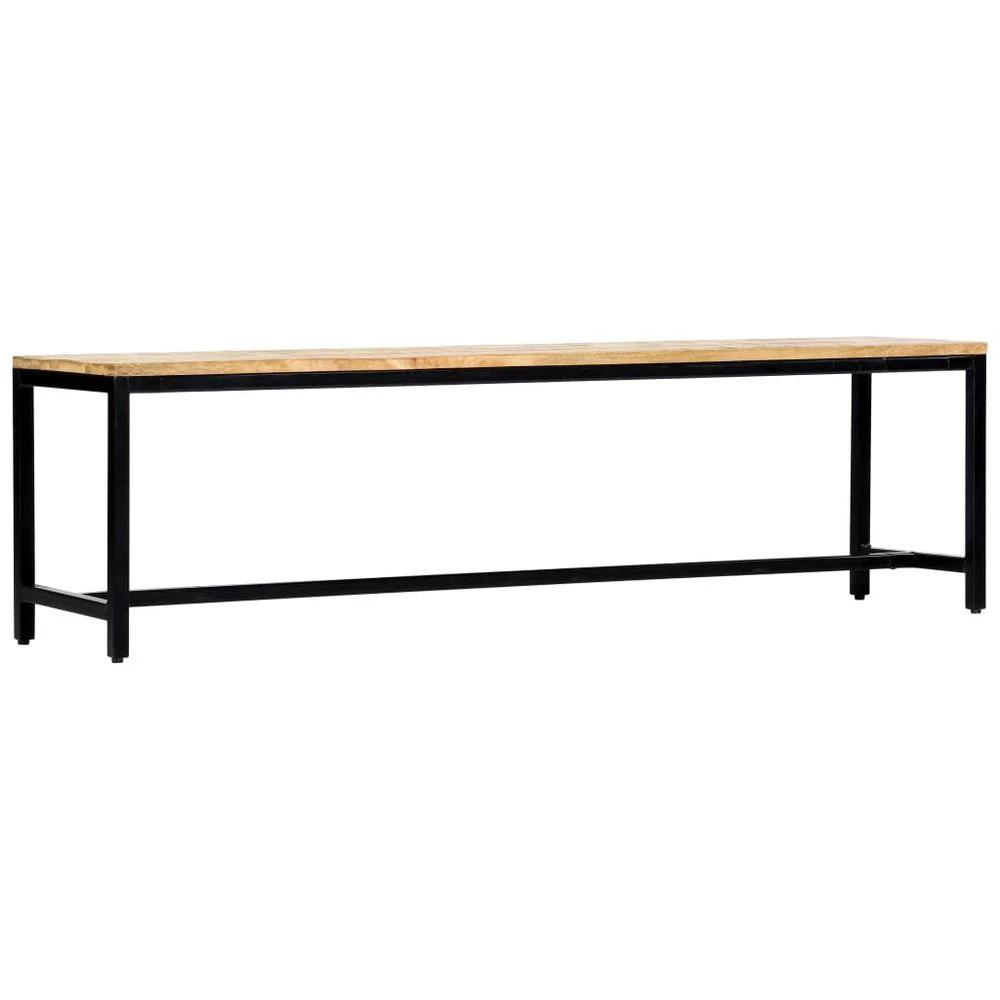 Dining Bench 160 cm vidaXL Solid Rough Mango Wood by vidaXL