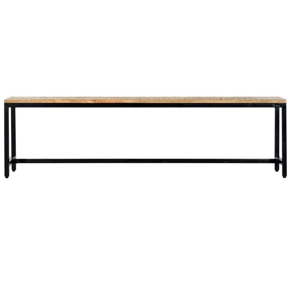 Dining Bench 160 cm vidaXL Solid Rough Mango Wood by vidaXL