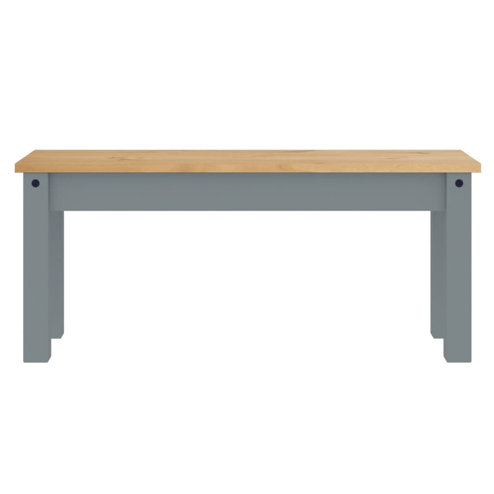 Dining Bench Panama Grey 105x30x45 cm vidaXL Solid Wood Pine by vidaXL