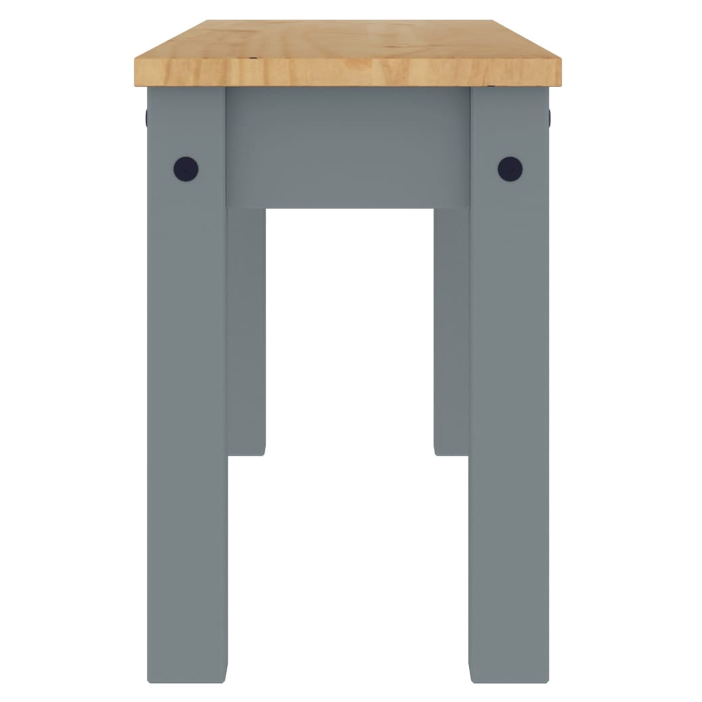 Dining Bench Panama Grey 105x30x45 cm vidaXL Solid Wood Pine by vidaXL