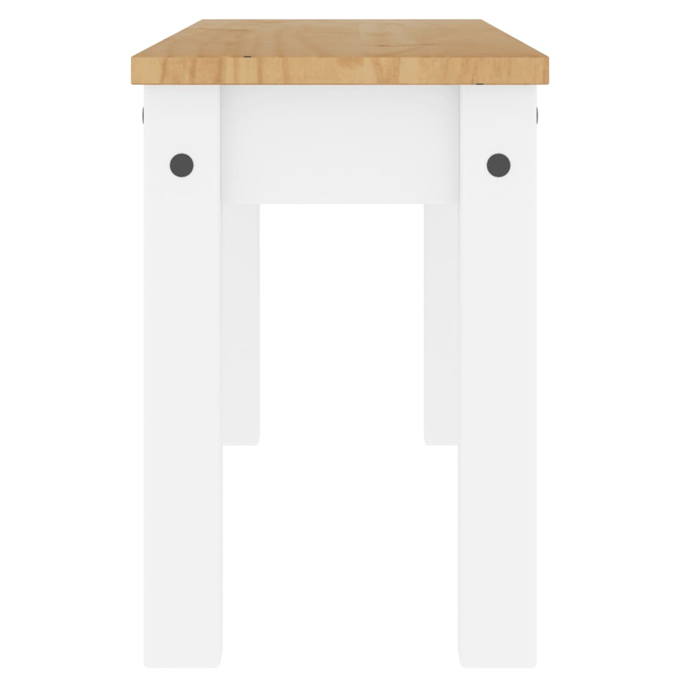 vidaXL Dining Bench Panama White 105x30x45 cm vidaXL Solid Wood Pine - Uncategorized Bench
