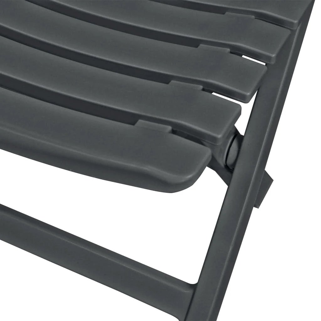 vidaXL 3 Piece Folding Bistro Set Plastic Anthracite by vidaXL