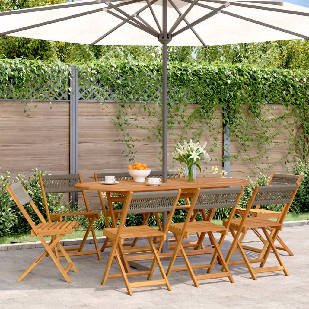 vidaXL Bistro Chairs 2 pcs Black Solid Wood Acacia and Polypropylene - Bistro Sets