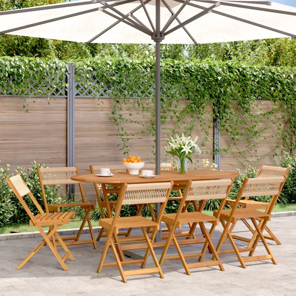 vidaXL Bistro Chairs 2 pcs Black Solid Wood Acacia and Polypropylene by vidaXL