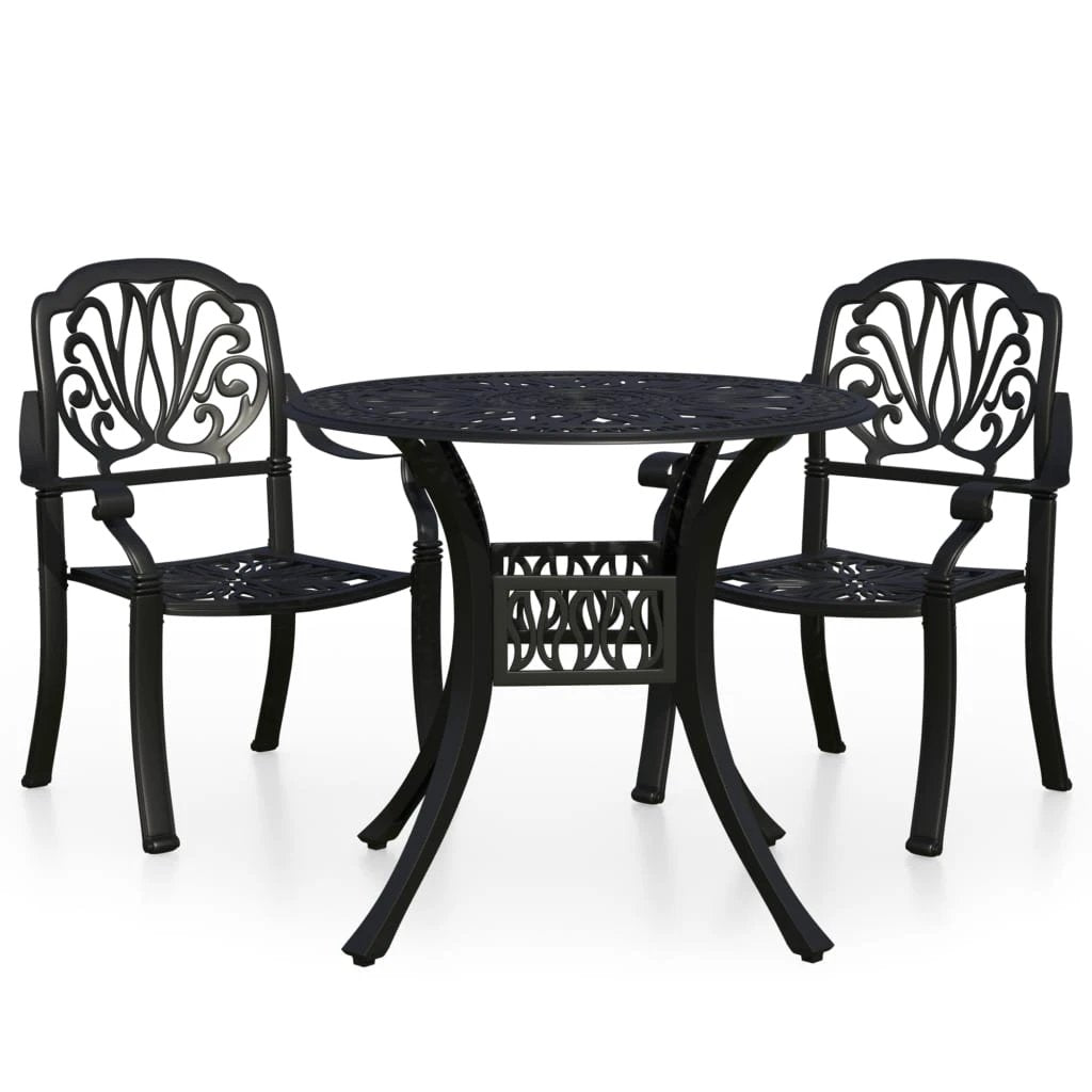 vidaXL 3 Piece Bistro Set Cast Aluminium Bronze by vidaXL