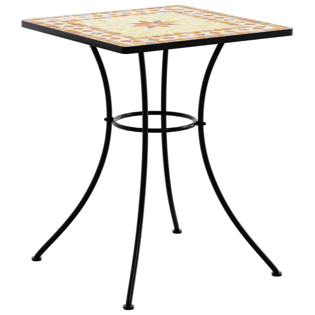 vidaXL Mosaic Bistro Table Terracotta 60 cm Ceramic - Bistro Sets