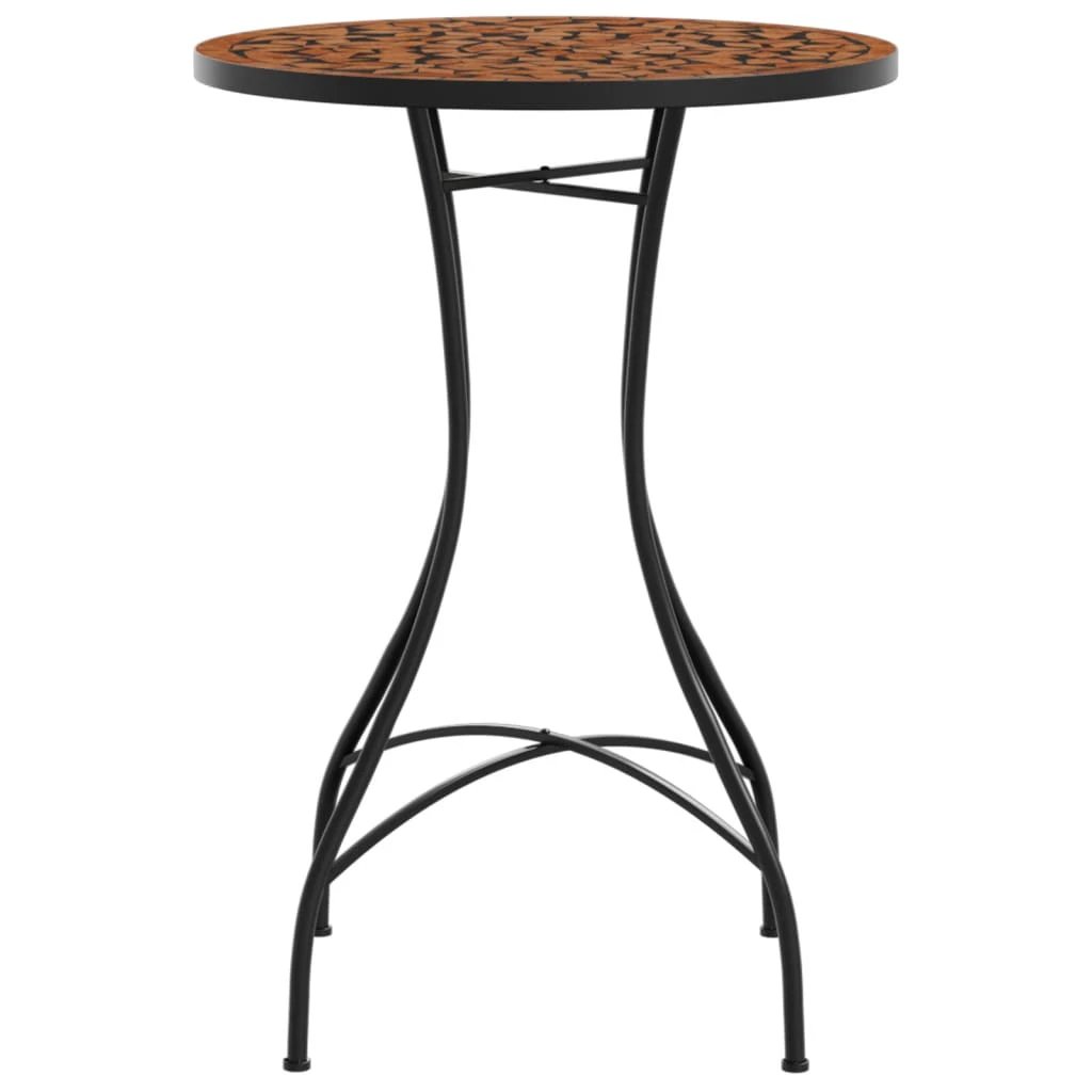 vidaXL Mosaic Bistro Table Terracotta 60 cm Ceramic - Bistro Sets