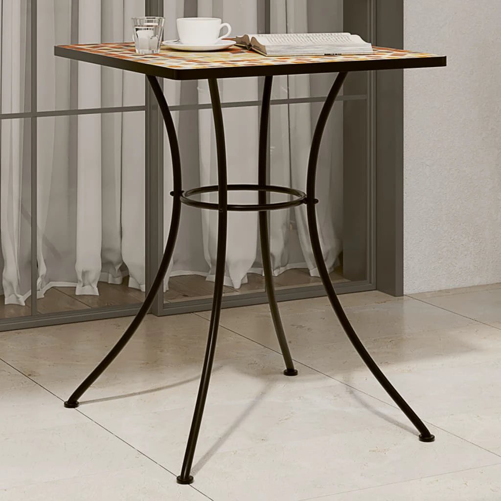 vidaXL Mosaic Bistro Table Terracotta 60 cm Ceramic - Bistro Sets