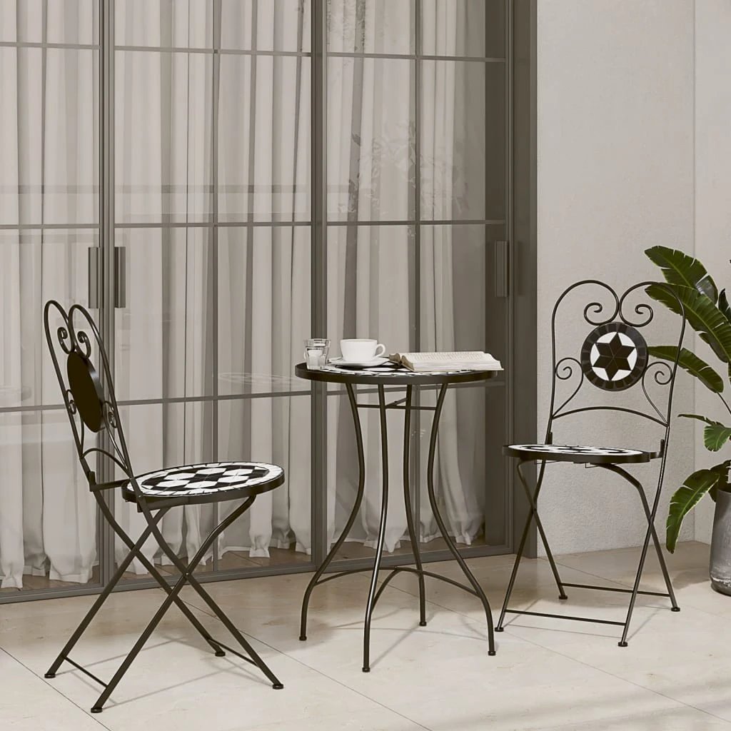 vidaXL Mosaic Bistro Table Terracotta 60 cm Ceramic - Bistro Sets
