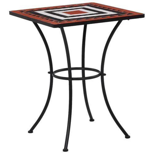 vidaXL Mosaic Bistro Table Terracotta 60 cm Ceramic - Bistro Sets