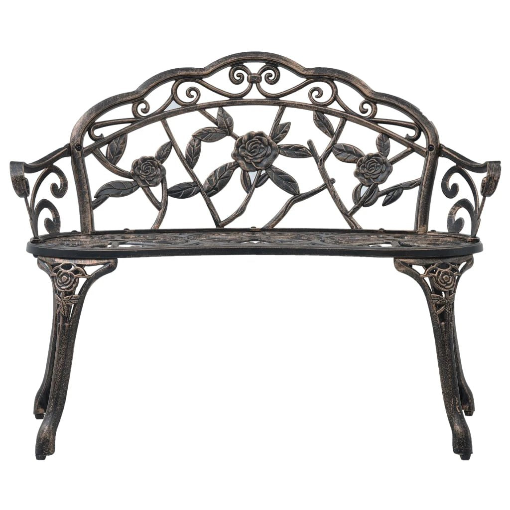 vidaXL Bistro Bench 100cm Bronze Cast Aluminium by vidaXL