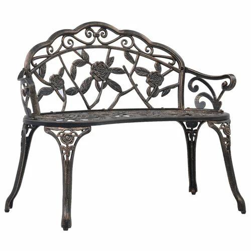 vidaXL Bistro Bench 100cm Bronze Cast Aluminium by vidaXL