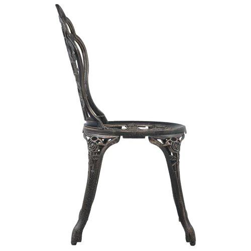 vidaXL Bistro Chairs 2 pcs Bronze Cast Aluminium by vidaXL