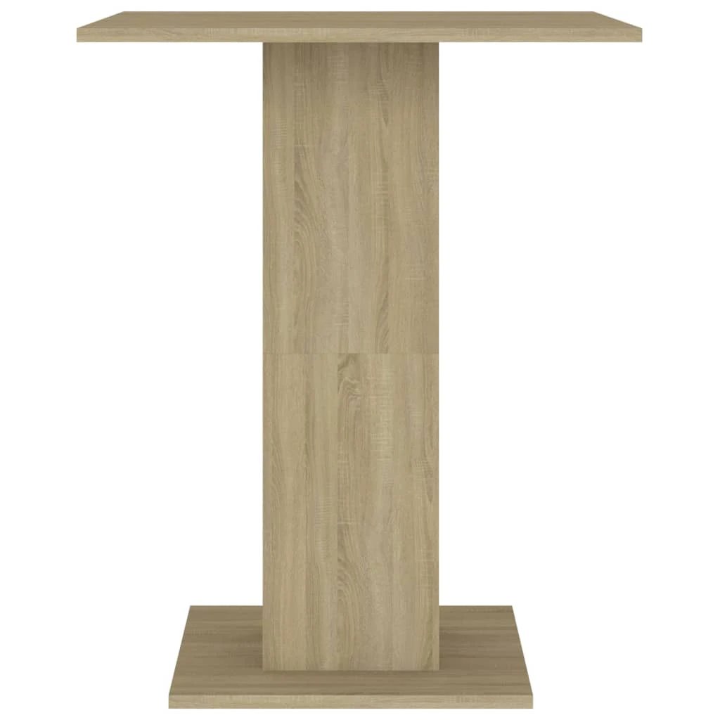 vidaXL Bistro Table Smoked Oak 60x60x75 cm Engineered Wood by vidaXL