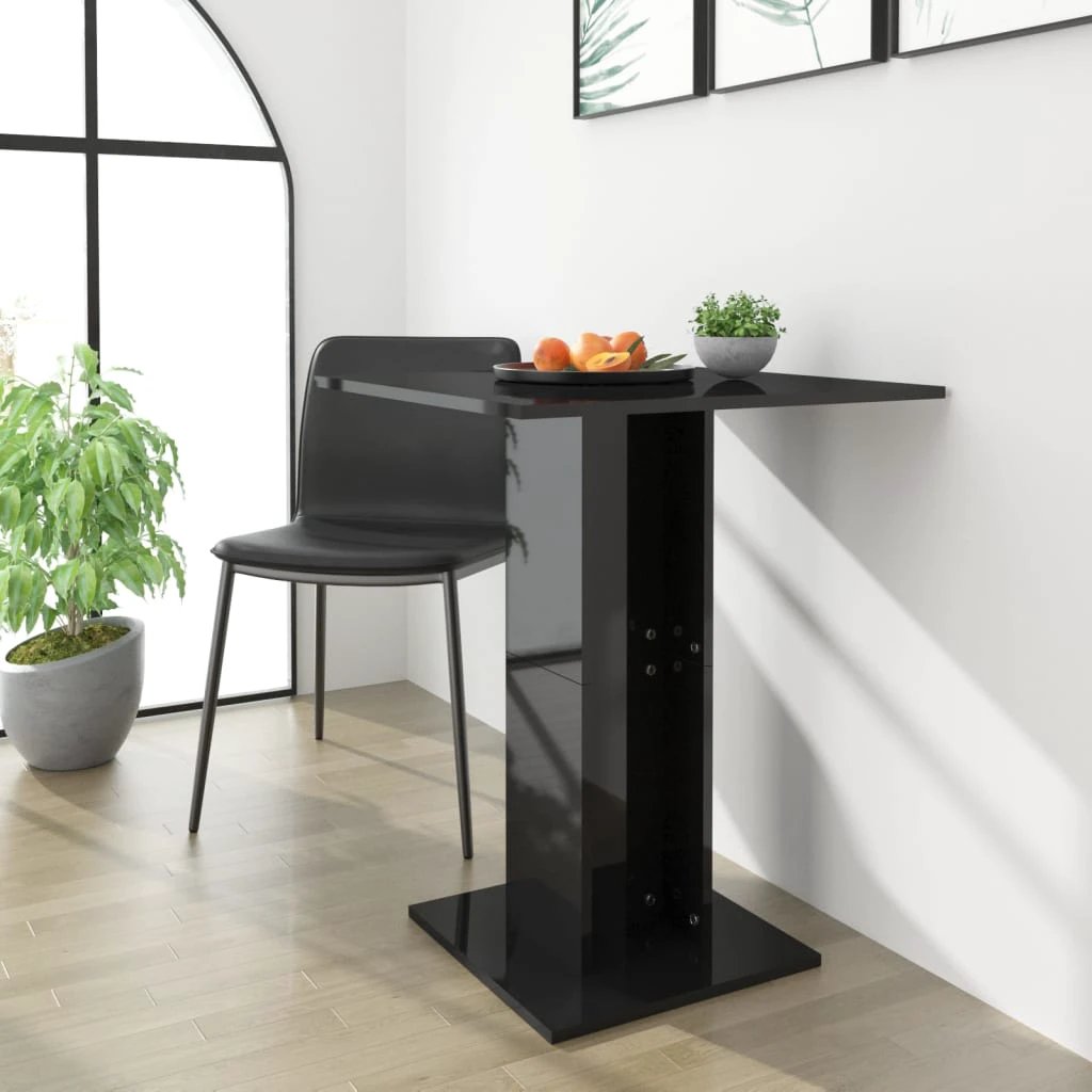 vidaXL vidaXL Bistro Table Smoked Oak 60x60x75 cm Engineered Wood - Bistro Sets