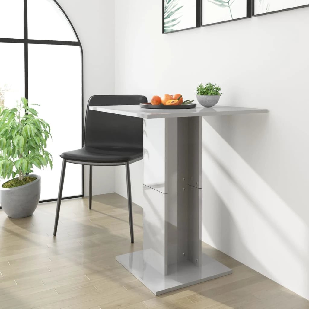 vidaXL vidaXL Bistro Table Smoked Oak 60x60x75 cm Engineered Wood - Bistro Sets