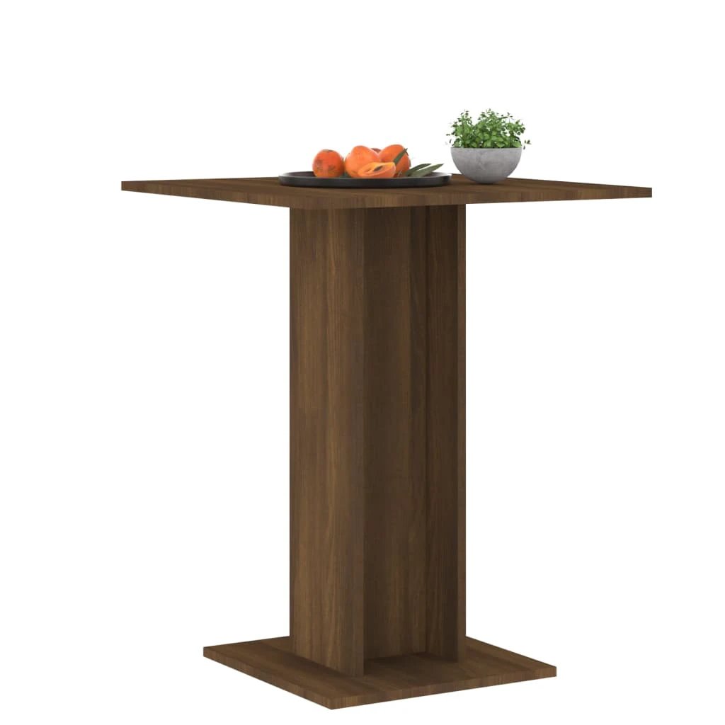 vidaXL Bistro Table Smoked Oak 60x60x75 cm Engineered Wood by vidaXL