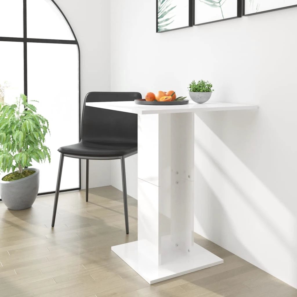 vidaXL vidaXL Bistro Table Smoked Oak 60x60x75 cm Engineered Wood - Bistro Sets