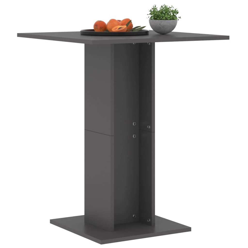 vidaXL Bistro Table Smoked Oak 60x60x75 cm Engineered Wood by vidaXL