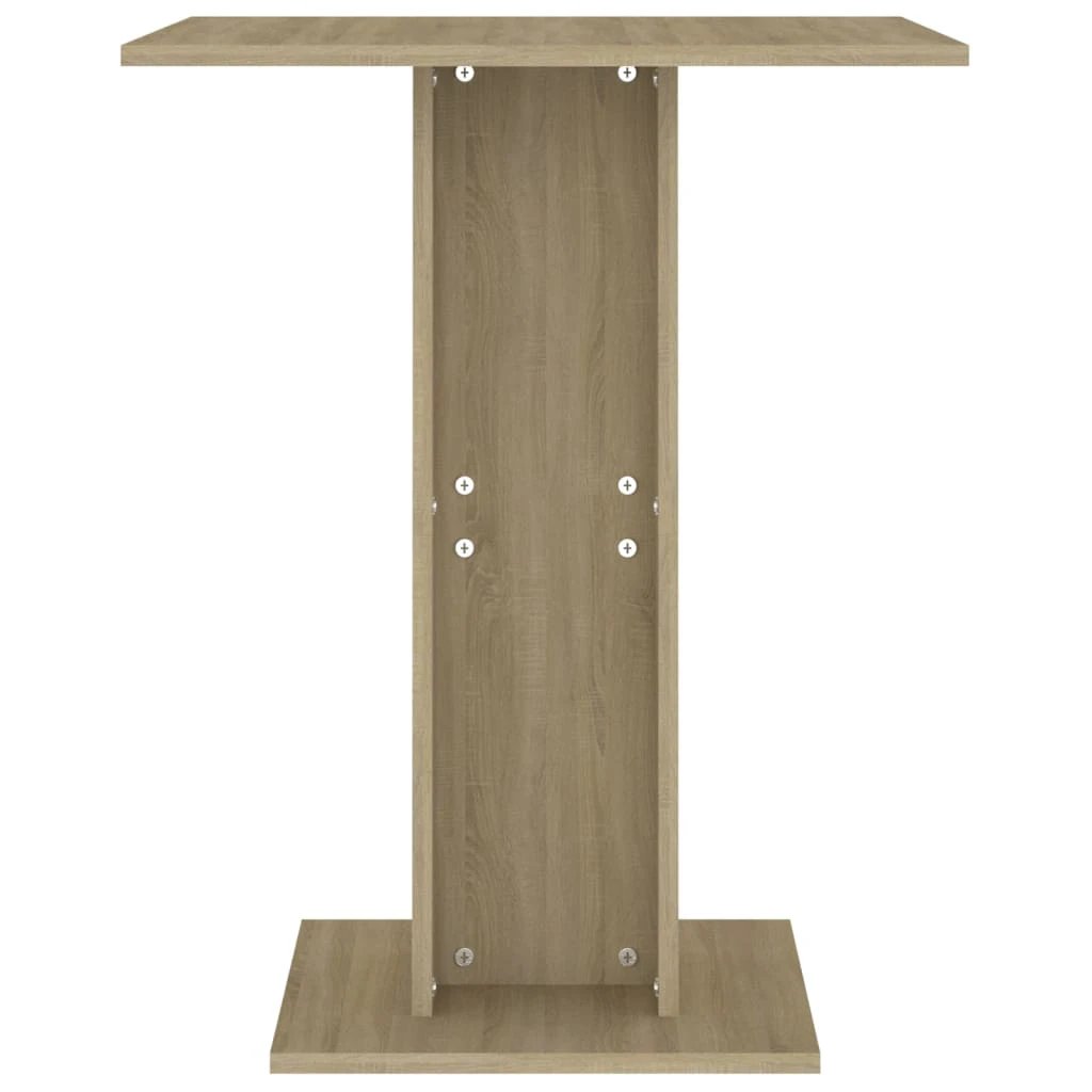 vidaXL Bistro Table Smoked Oak 60x60x75 cm Engineered Wood by vidaXL