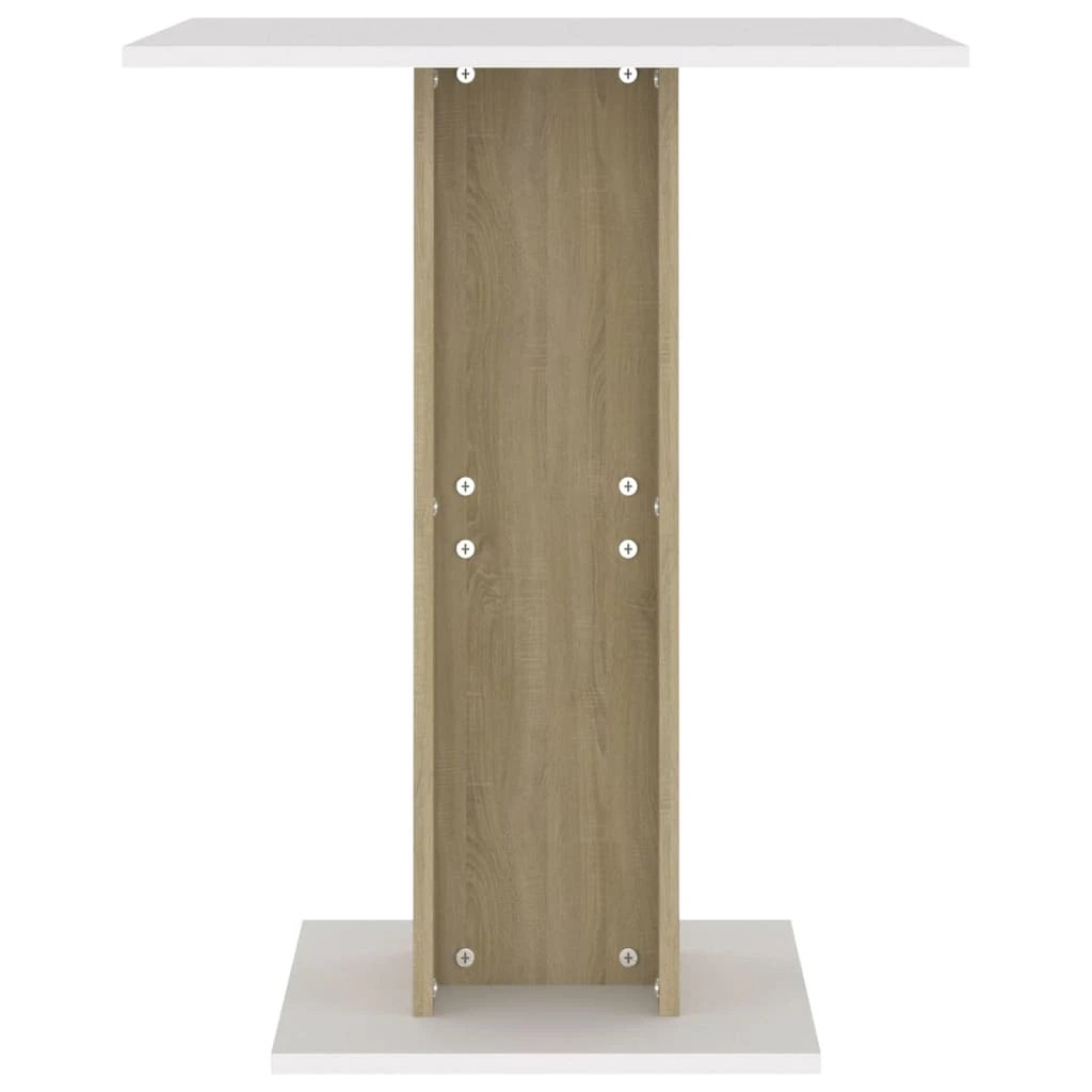 vidaXL vidaXL Bistro Table Smoked Oak 60x60x75 cm Engineered Wood - Bistro Sets