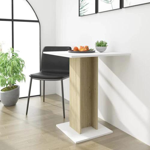 vidaXL Bistro Table Smoked Oak 60x60x75 cm Engineered Wood by vidaXL