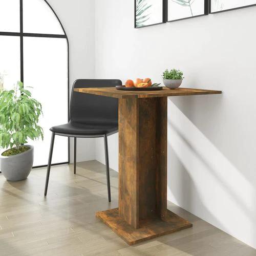 vidaXL vidaXL Bistro Table Smoked Oak 60x60x75 cm Engineered Wood - Bistro Sets