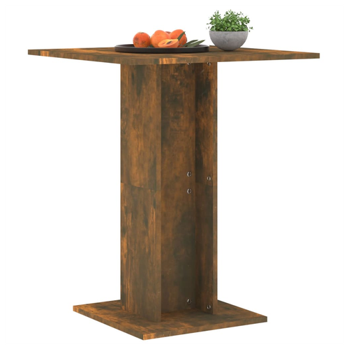 vidaXL vidaXL Bistro Table Smoked Oak 60x60x75 cm Engineered Wood - Bistro Sets