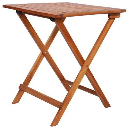 vidaXL 3 Piece Folding Bistro Set Solid Acacia Wood - Bistro Sets