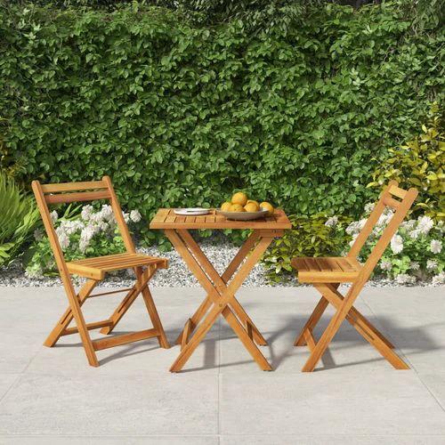 vidaXL 3 Piece Folding Bistro Set Solid Wood Acacia by vidaXL