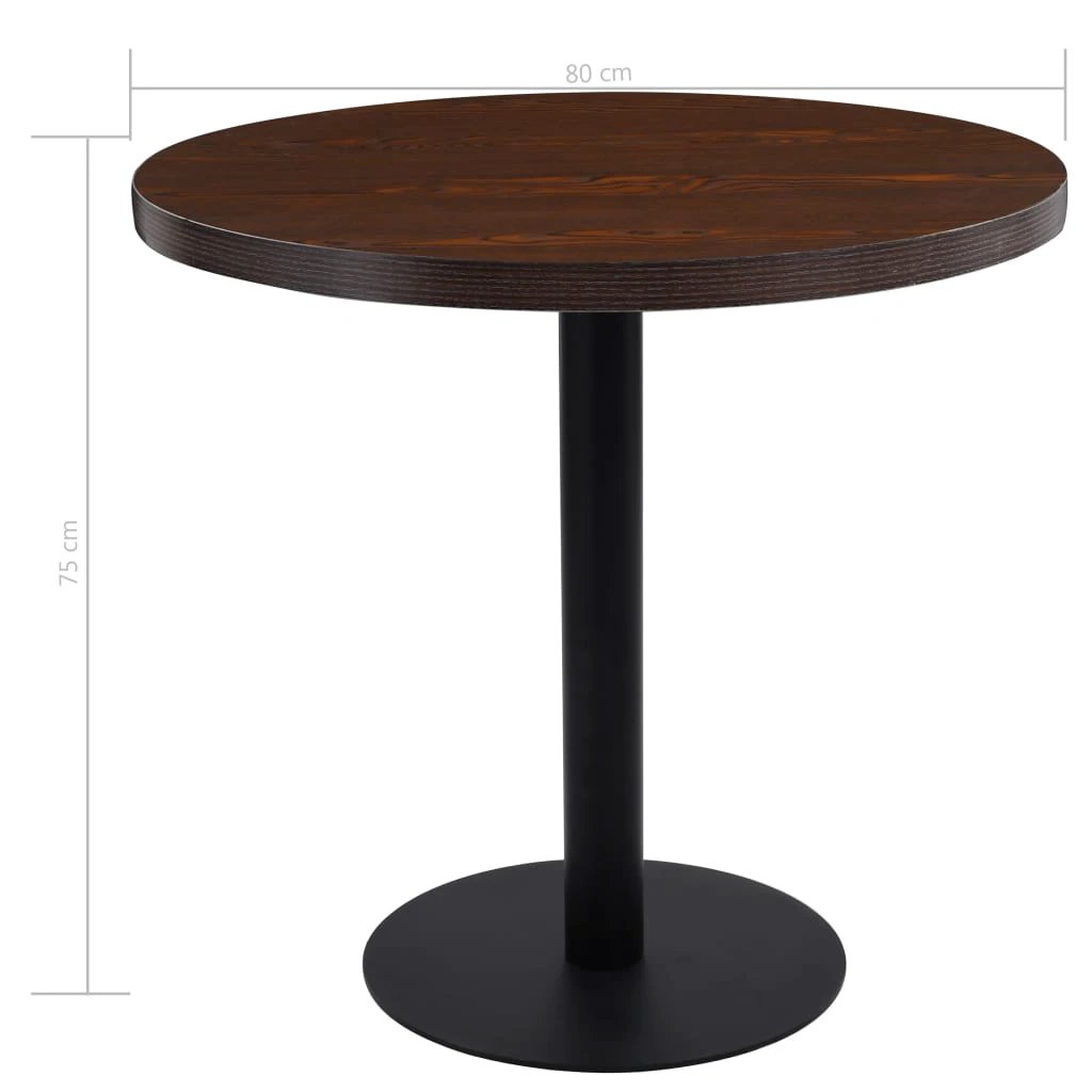vidaXL Bistro Table Light Brown 40 cm MDF by vidaXL