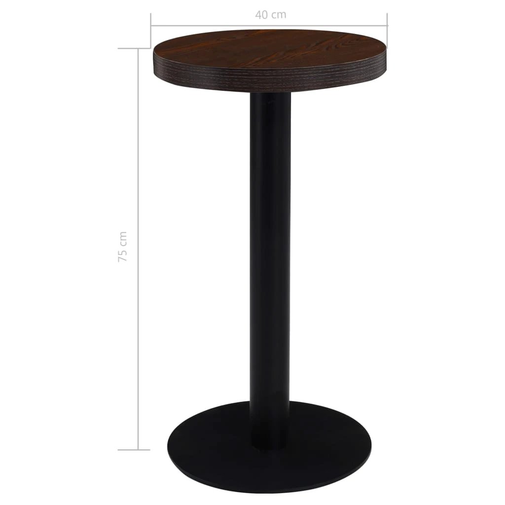 vidaXL Bistro Table Light Brown 40 cm MDF by vidaXL
