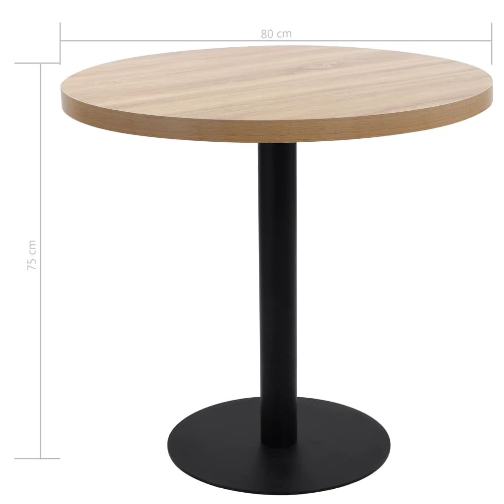 vidaXL Bistro Table Light Brown 40 cm MDF by vidaXL