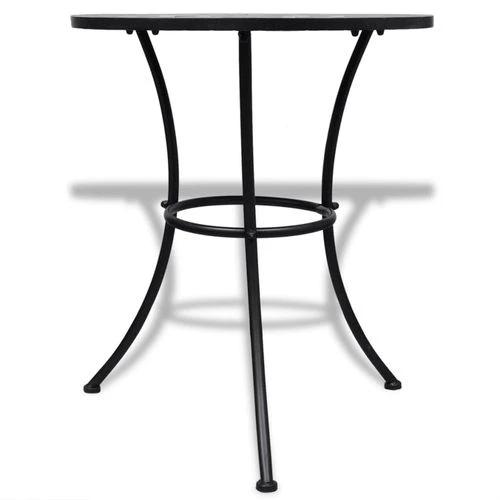 vidaXL 3 Piece Bistro Set Ceramic Tile Terracotta and White - Bistro Sets